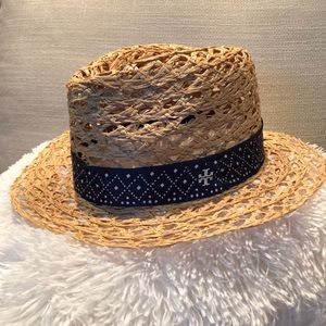 Straw fedora hat